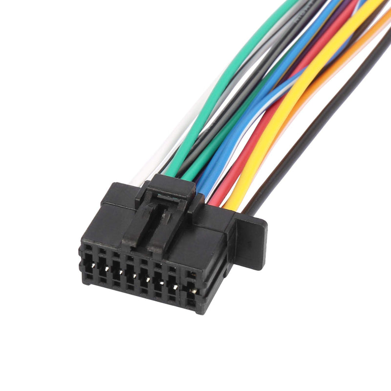 [Australia - AusPower] - X AUTOHAUX Car Stereo CD Player Wiring Harness Wire Radio Adapter Install Plug 16 Pins for Kenwood 
