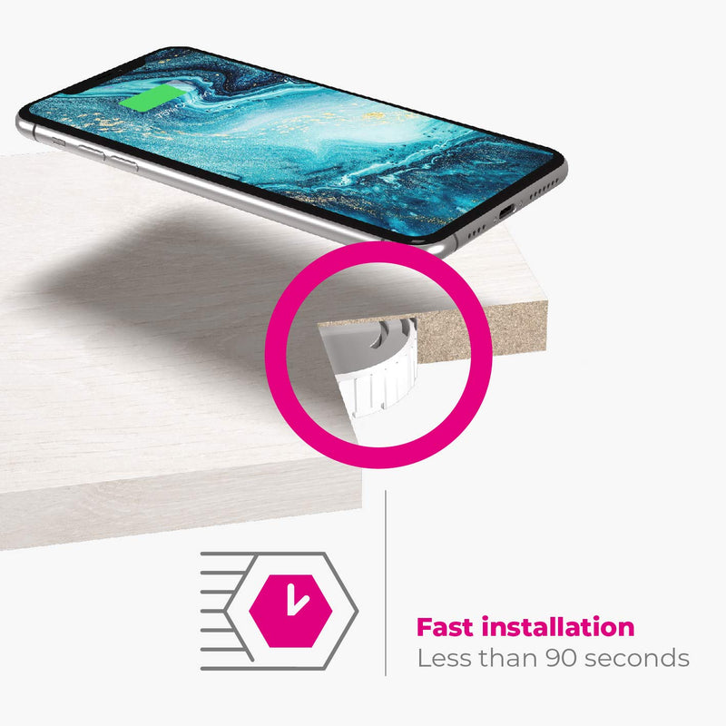 [Australia - AusPower] - Eggtronic Invisa-Qi Pro LED | 10W Hidden Wireless Charger - DIY Turn Any Piece of Furniture into a Wireless Charging spot for Smartphone, Qi Wireless Certified Qi Pro 