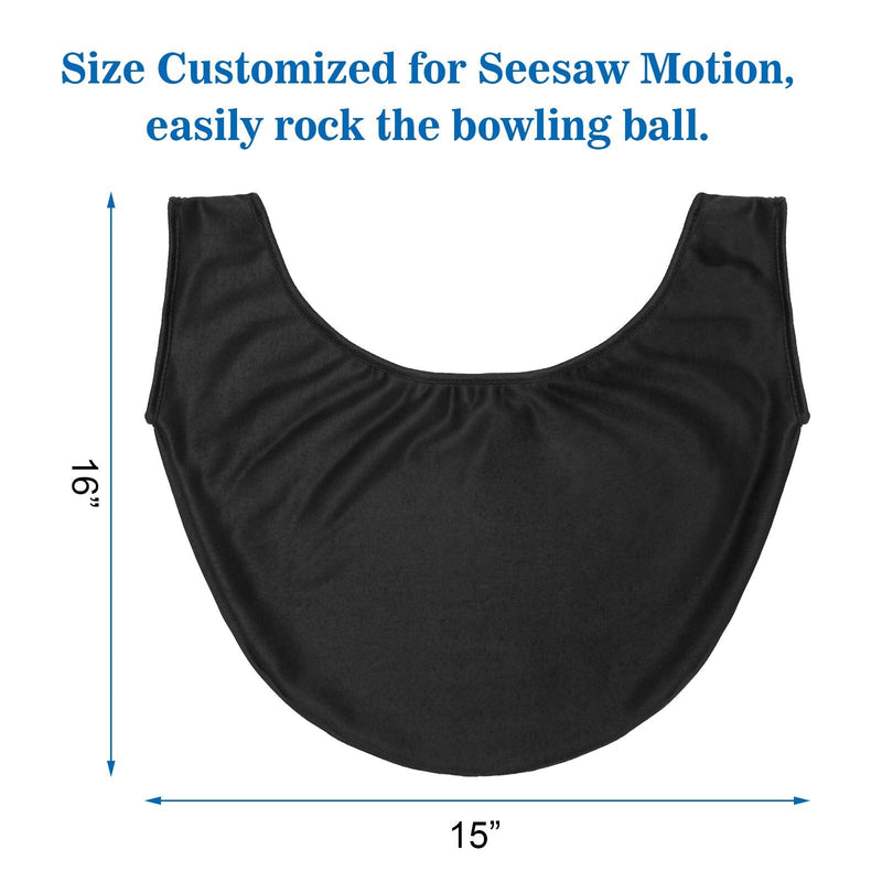 [Australia - AusPower] - COITEK Bowling Seesaw Bag 2 Pack, Bowling Polisher Bag Carrier Ball Cleaner Holder Bag Bowling Cleaner Towel(Black) 