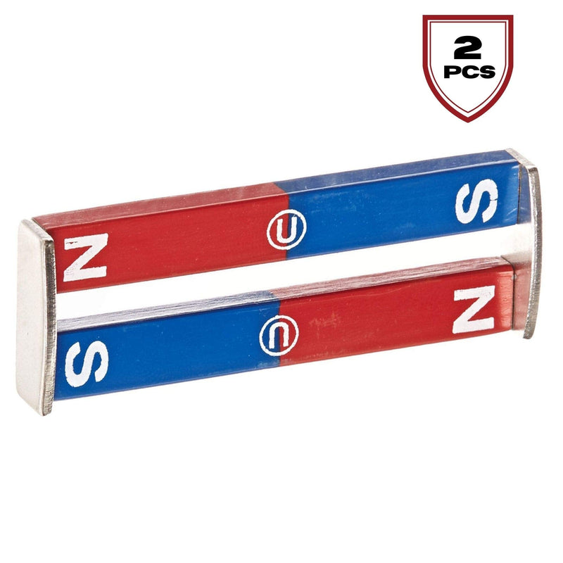 [Australia - AusPower] - 3 Inch Educational Alnico Bar Magnet with North South Identified for Student Teachers Science Education, 2 Pack 