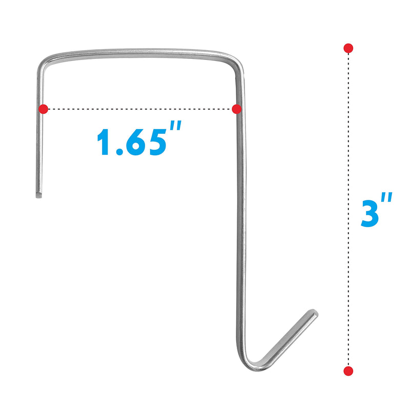 [Australia - AusPower] - 10 Pack Over The Door Metal Hook Hanger to Fit Interior Doors with Thickness from 1.3" to 1.65" 