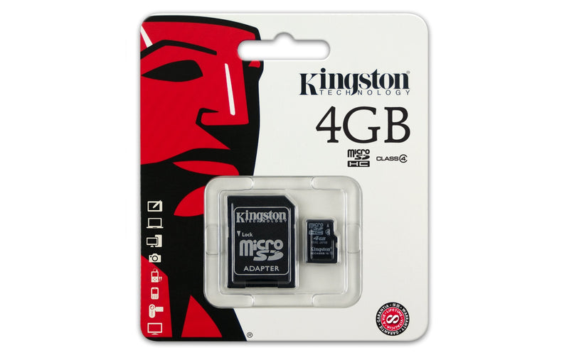[Australia - AusPower] - Kingston 4 GB microSDHC Class 4 Flash Memory Card SDC4/4GB Standard Packaging 