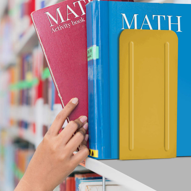 [Australia - AusPower] - Acrimet Jumbo Premium Metal Bookends 9" (Heavy Duty) (Yellow Color) (1 Pair) 