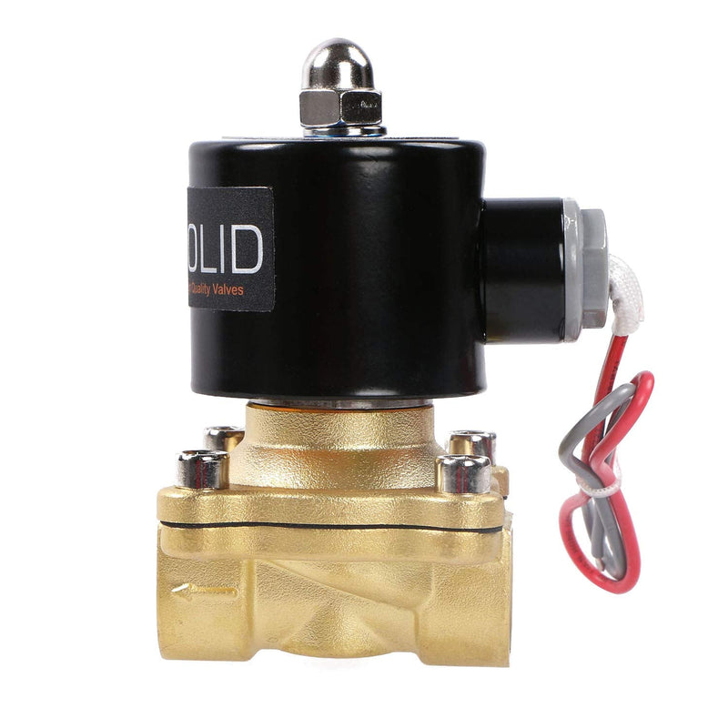 [Australia - AusPower] - U.S. Solid 1/2" Brass Electric Solenoid Valve 24VAC VITON Seal N.C. (Air, Gas, Fuel.) 