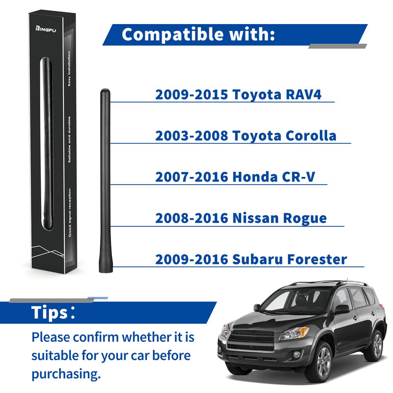 [Australia - AusPower] - Bingfu Short Car Antenna Replacement Compatible with Toyota RAV4 Corolla Honda CR-V Nissan Rogue Subaru Forester Mazda Auto Antenna 