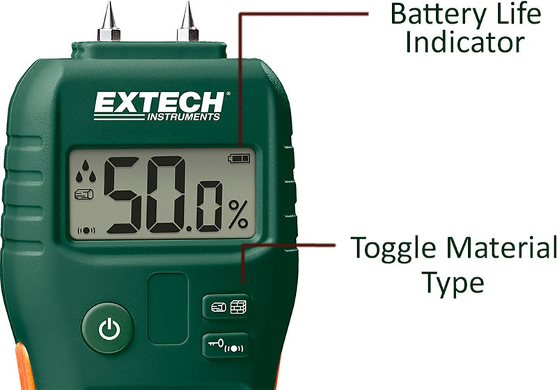 [Australia - AusPower] - Extech MO50 Compact Pin Moisture Meter 