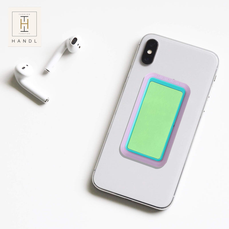 [Australia - AusPower] - HANDL New York HANDLstick Green and Lavender Glow in The Dark Grip and Stand for Smartphone 
