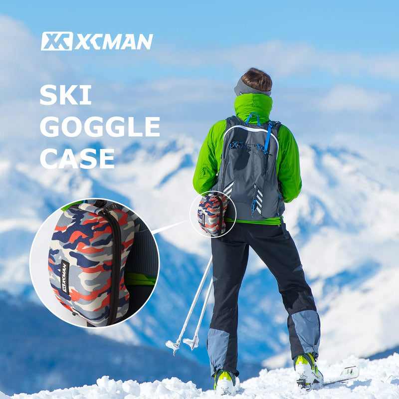 [Australia - AusPower] - XCMAN Rigid EVA Ski Goggle Case Fit All Shapes and Size Ski Goggles City Camo 