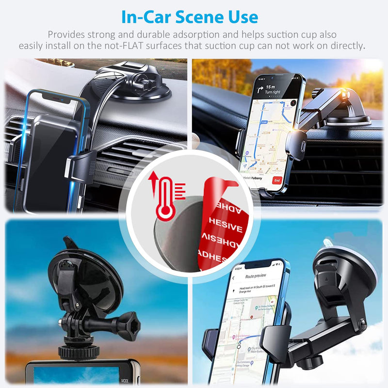 [Australia - AusPower] - 6 PCS Windshield Mount Adhesives for Suction Cup Mount, 80mm( 3.15 inches) Circle Double-Sided Sticker Pads for Dashboard Mounting Disk and Windshield Camera, GPS, Car Phone Mount 