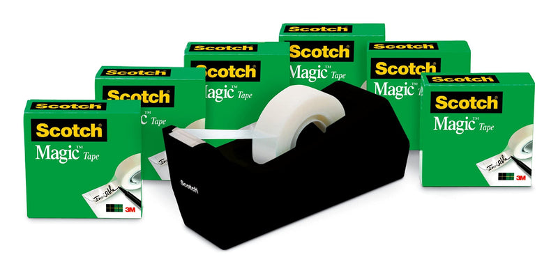[Australia - AusPower] - Scotch Magic Tape, 6 Rolls with Dispenser, Numerous Applications, Invisible, Engineered for Repairing, 3/4 x 1000 Inches, Boxed (810K6C38) 