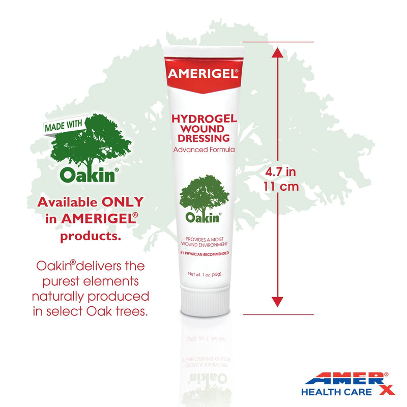 [Australia - AusPower] - AMERIGEL Hydrogel Wound Dressing (1 oz.) - Provides Moisture-Rich Healing Environment for Dry Wounds 1 Ounce (Pack of 1) 