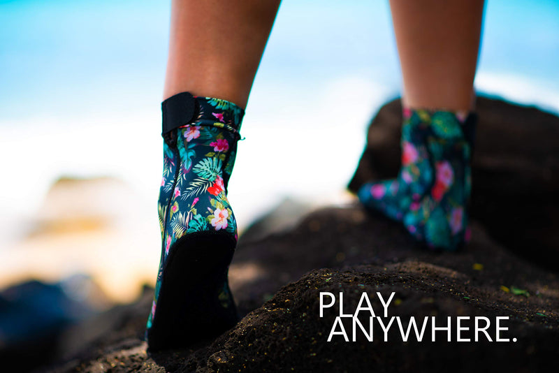 [Australia - AusPower] - Beach Volleyball Socks - Sand Soccer Socks - Socks for all Sand Activities Aloha Small 