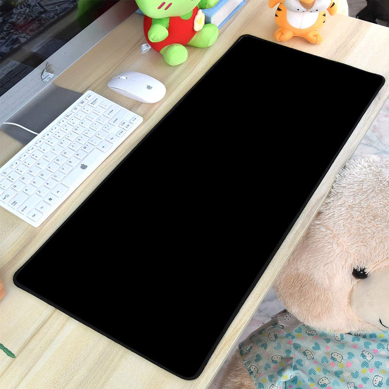 [Australia - AusPower] - Large Gaming Mouse Pad with Nonslip Base-31.5x11.8x0.15 Inch Extended XXL Size, Heavy Thick, Comfy Foldable Mat for Desktop, Laptop, Keyboard, Consoles & More(Black) Black(800*300mm) 