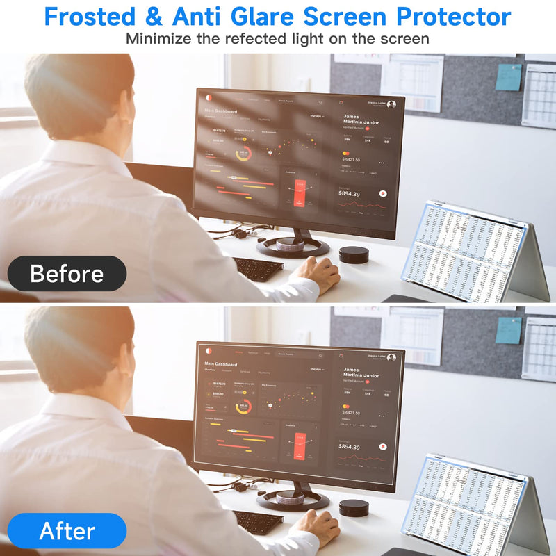 [Australia - AusPower] - 2 Pack 24 Inch Anti Glare Matte Screen Protector for 24 Inch 16:9 Sceptre/LG/Dell/HP/Acer/ViewSonic/ASUS/Aoc/Samsung Widescreen Monitor, Eye Protection Anti Scratch & Anti Glare Film 