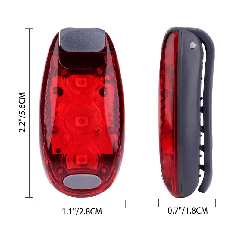 [Australia - AusPower] - 9 Pack Led Safety Light, Safety Light, High Visibility Strobe Running Lights Used For Bicycle, Walking Etc. Clip-On Running Lights Clip To Clothes Strap To Wrist, Bike Or Anywhere(Red/Blue /Green ) 