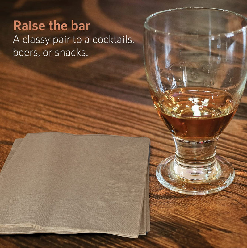 [Australia - AusPower] - 200 Eco Friendly Recycled Bar Biodegradable Napkins 5x5in Beverage Compostable 