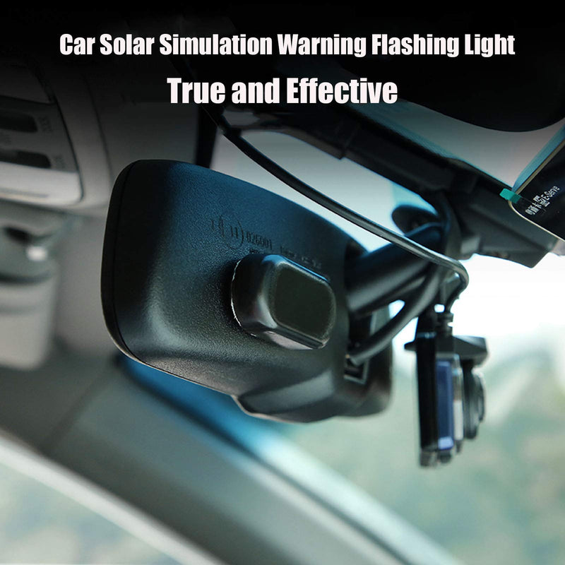 [Australia - AusPower] - PerfecTech Car Solar Power Simulated Dummy Alarm Warning Anti-Theft LED Flashing Security Light with New USB Port （Blue） 