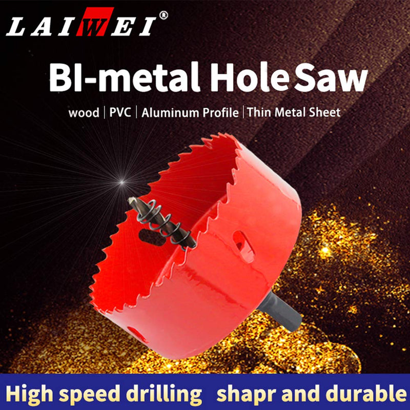 [Australia - AusPower] - Bi-Metal Hole Saw Drill Bit HSS Hole Cutter with Arbor for Wood and Metal 1-1/2’’(38mm) 1-1/2"(38mm) 