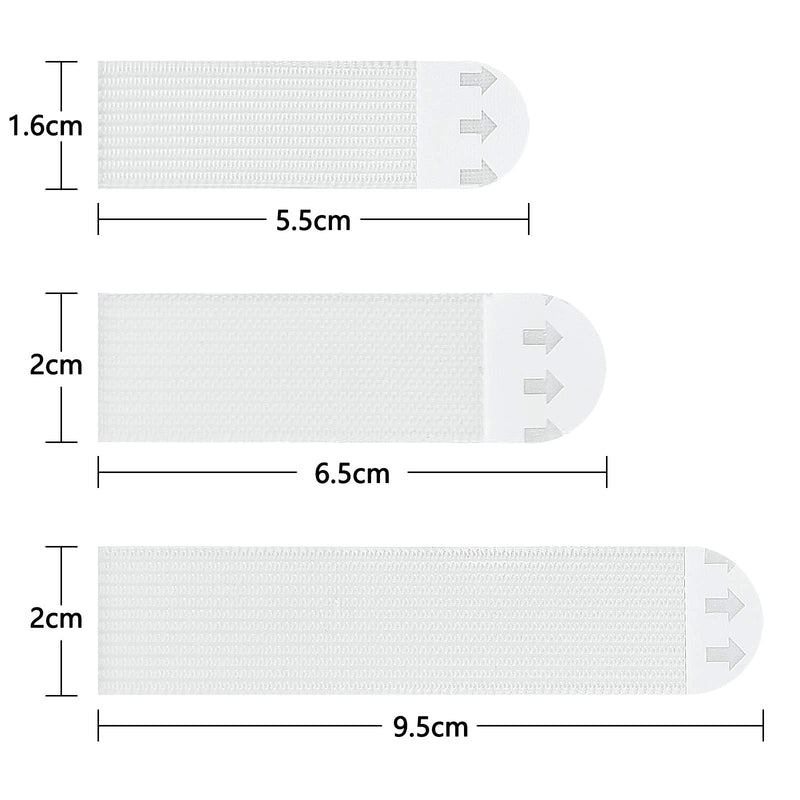 [Australia - AusPower] - 10 Pairs Picture Hanging Strips Damage-Free for Indoor Use Picture Decorate White (2.56L x 0.78W) 2.56L x 0.78W 