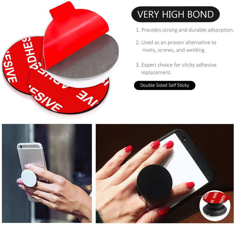 [Australia - AusPower] - Very High Bond Sticky Adhesive, AZXYI 9 Pack Adhesive Replacement for Socket Base, 1.4 inches Double Sided Sticker Tapes for Phone Collapsible Grip & Stand Base 