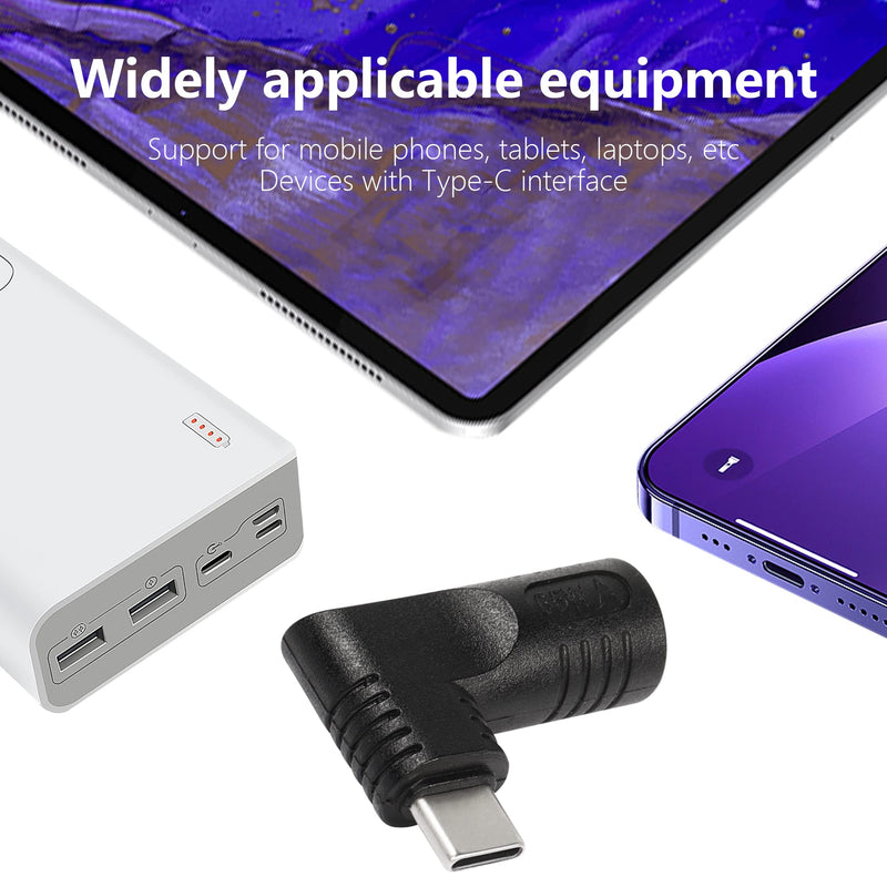 [Australia - AusPower] - SinLoon 65W PD DC 7.4mm x 5.0mm Female (7.4mm x 0.6mm) Input to USB Type C Male Power Charging Adapter,Uilt-in with PD Automatic Identification Induction Chip,for Phones,Tablets, Laptops(black 7406 B) black 7406 B 