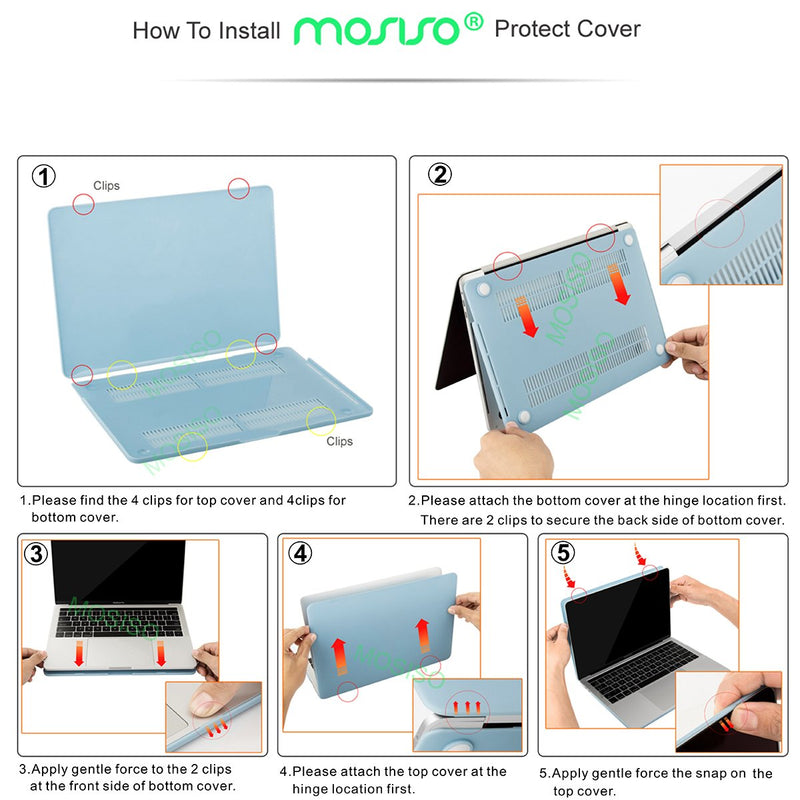 [Australia - AusPower] - MOSISO Compatible with MacBook Pro 15 inch Case 2016-2019 Release A1990 A1707 with Touch Bar, Plastic Sunflower Hard Shell Case & Keyboard Cover & Screen Protector, Black 