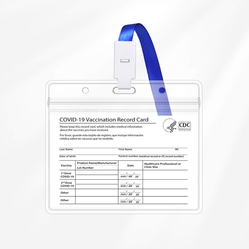 [Australia - AusPower] - 5 Pack Card Protector, 4 X 3 Inches Immunization Record Cards Holder, Plastic Sleeve with Waterproof Type Resealable Zip original 