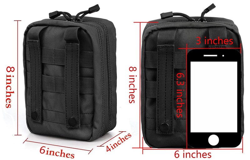 [Australia - AusPower] - GHFY First Aid Pouch EMT IFAK Medical Pouch, Tactical MOLLE Utility Pouch Black 