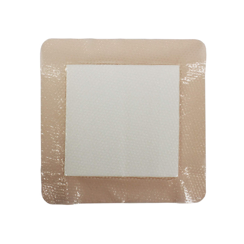 [Australia - AusPower] - Medpride Adhesive Silicone Bordered Foam Wound Dressing Pads- 6 inches by 6 inches, 10 Pack-Trauma Bandaging for Ulcers, Post Op Wounds, Injuries- Individually Wrapped-Sterile, Pain-Free Removal 6x6 Inch (Pack of 10) 