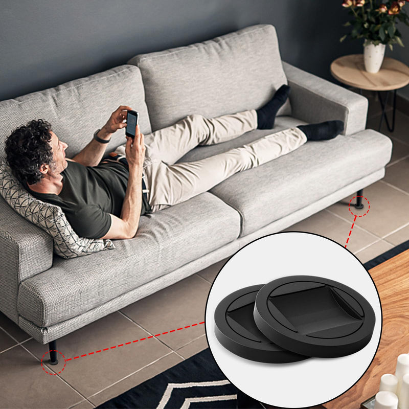 [Australia - AusPower] - Zhulerzil Bed Stoppers to Prevent Sliding - Furniture Wheel Stopper for Hardwood Floor - Rubber Bed Frame Stopper Caster Cups fit All Wheels of Furniture, Sofa, Bed, Chairs 4 Pack 
