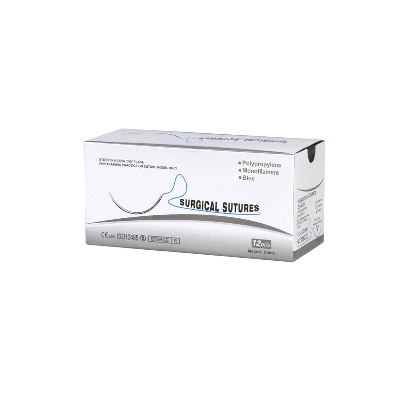 [Australia - AusPower] - Vision Scientific VSN4004 75cm Polypropylene Suture Thread W Curved Needle 24 PK | Exceptionally Smooth Surface | Superior Tensile Strength & Knot Security | W Manual(Educational & Training Use Only) 