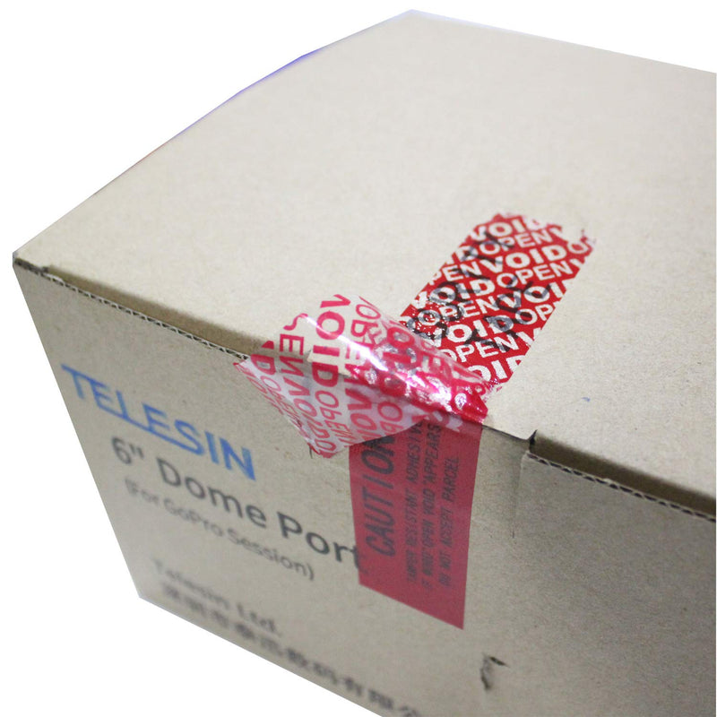 [Australia - AusPower] - 2 Rolls 100% Total Transfer Tamper Proof Security Void Tapes (1 in x 55 yrds x 2 mil, Ultra-Thick Void Film, Red - TamperSTOP) 