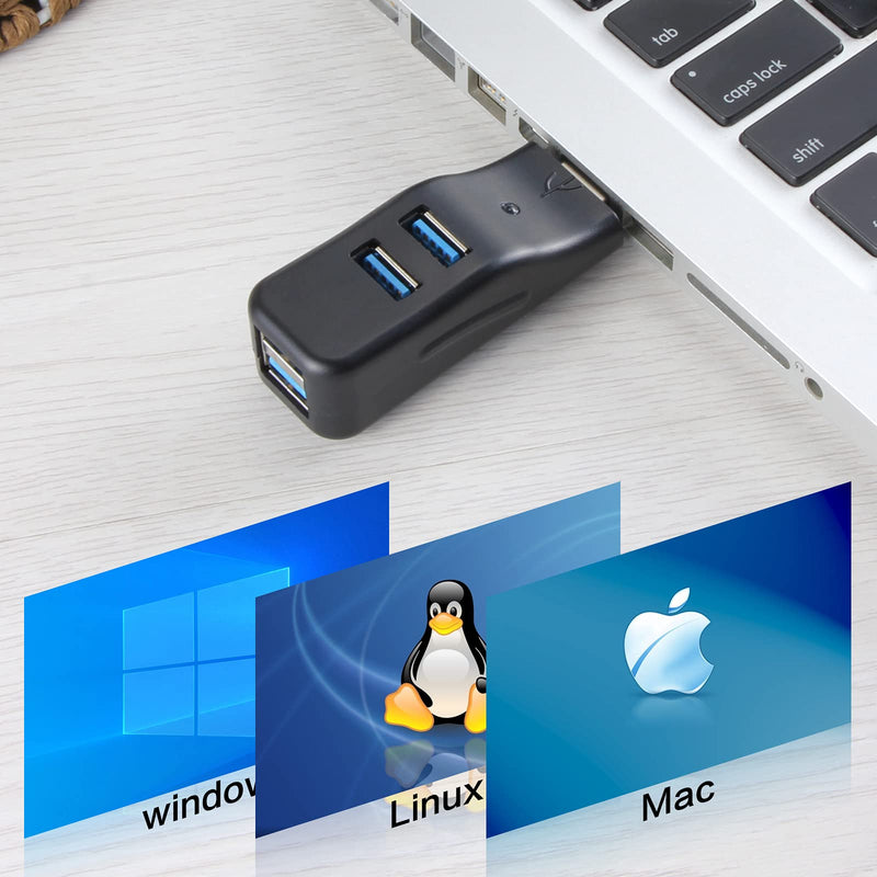 [Australia - AusPower] - VCOM 4-Port USB 3.0 Data Hub for Laptop, Portable Mini USB A Splitter High Speed for Desktop Computer, Surface Pro, USB Sticks, Flash Drive, Mobile HDD, Headset, Keyboard, Mouse 
