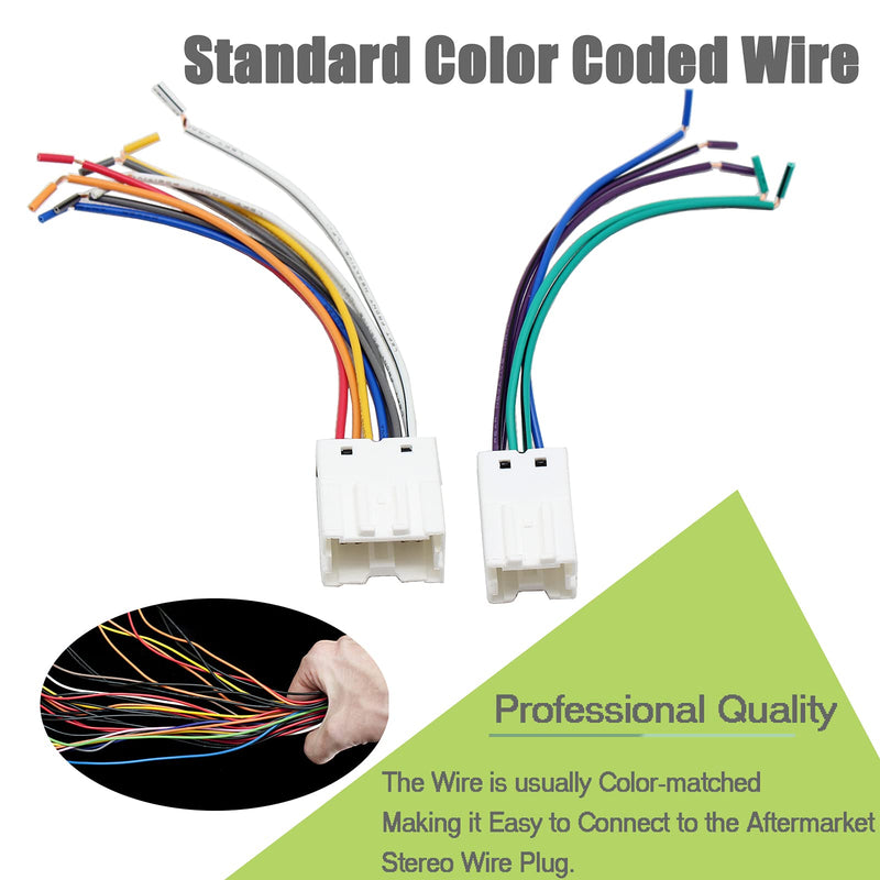 [Australia - AusPower] - RED WOLF Replacement for Nissan 1995-2008, Infiniti 1990-2008 Aftermarket Radio Stereo Install Wiring Harness Plug Connector 