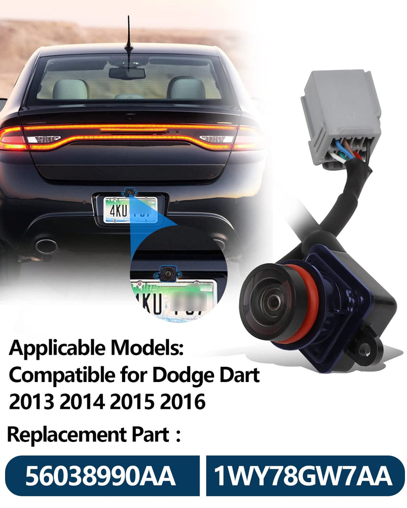 [Australia - AusPower] - Backup Camera Rear Compatible for Dodge Dart 2013 2014 2015 2016 Reverse Camera Replaces 56038990AA 1WY78GW7AA 