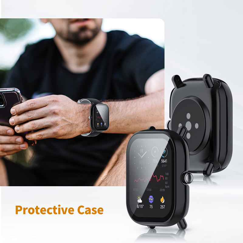 [Australia - AusPower] - Protective Case Compatible with Amazfit GTS 2 Mini Screen Protector,All-Around Case Hard PC Bumper Full Cover Shell Smartwatch Accessory Coverage Cases for Amazfit GTS 2 Mini (Not for GTS 2) 5Colors 