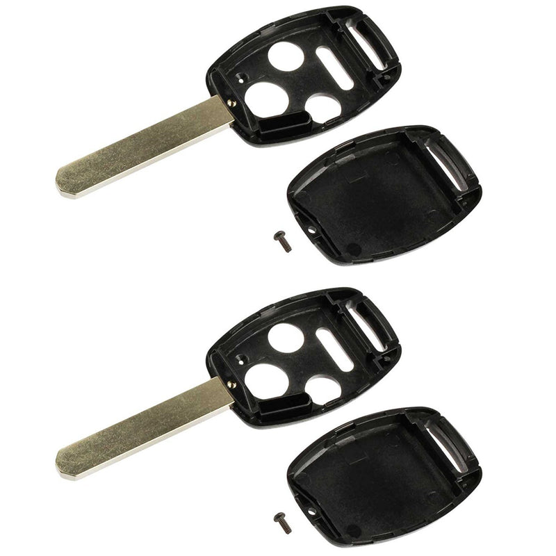 [Australia - AusPower] - Key Fob Keyless Entry Remote Shell Case & Pad fits Honda 2003-2007 Accord / 2005-2006 CR-V, Set of 2 h-slot-4b-key-case [2] 