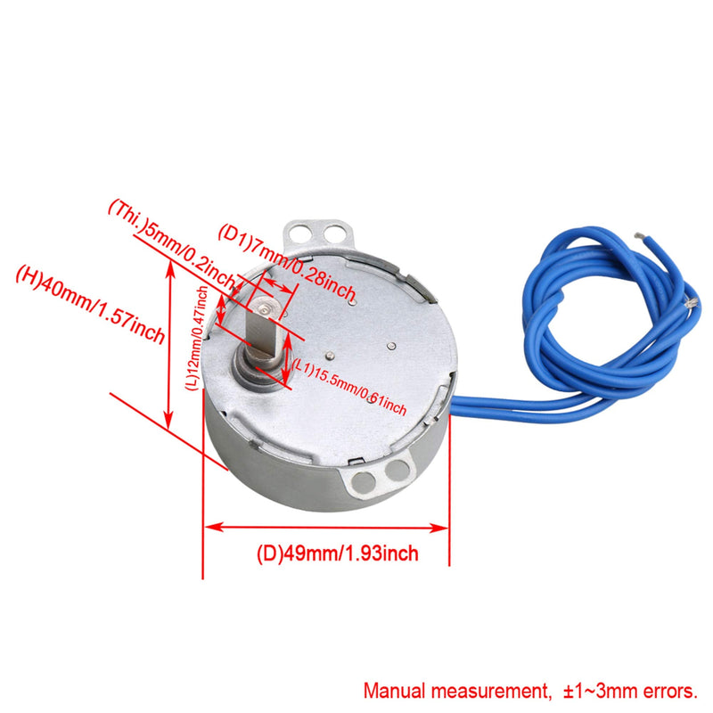 [Australia - AusPower] - CNBTR AC110V Single Flat Shaft Turnable Synchronous Motor 4-5rpm Heater Air Conditioner DIY Accessory 