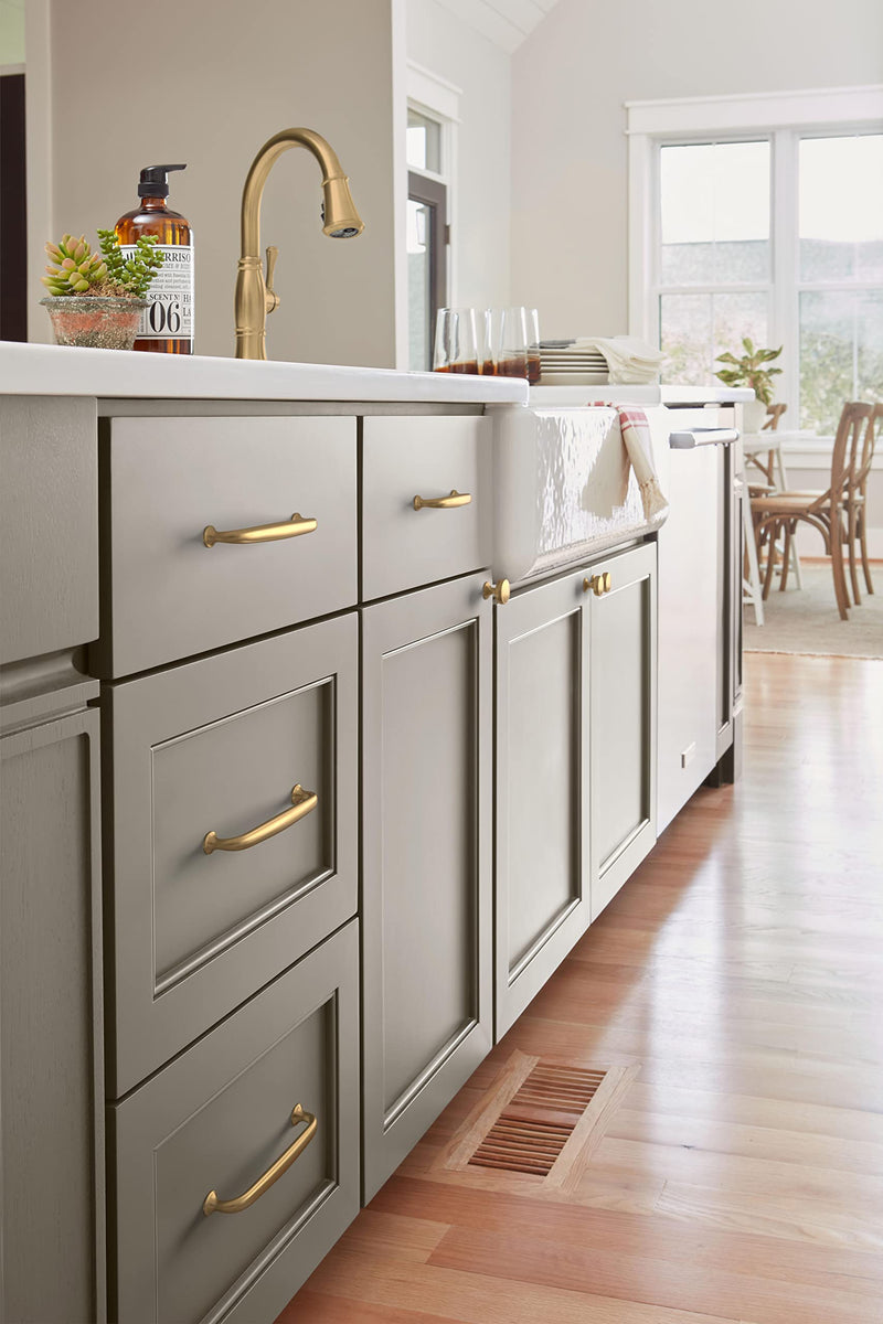 [Australia - AusPower] - Amerock | Cabinet Pull | Champagne Bronze | 5-1/16 inch (128 mm) Center-to-Center | Renown | 1 Pack | Drawer Pull | Cabinet Handle | Cabinet Hardware 5-1/16 in. Center-to-Center 