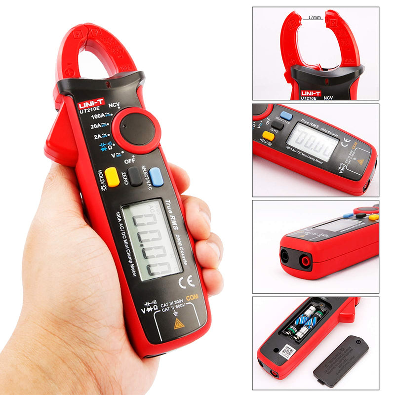 [Australia - AusPower] - YIRU UNI-T UT210 Series True RMS Digital Clamp Meter AC/DC Voltage Tester with ohm, Capacitance Measurement Small 