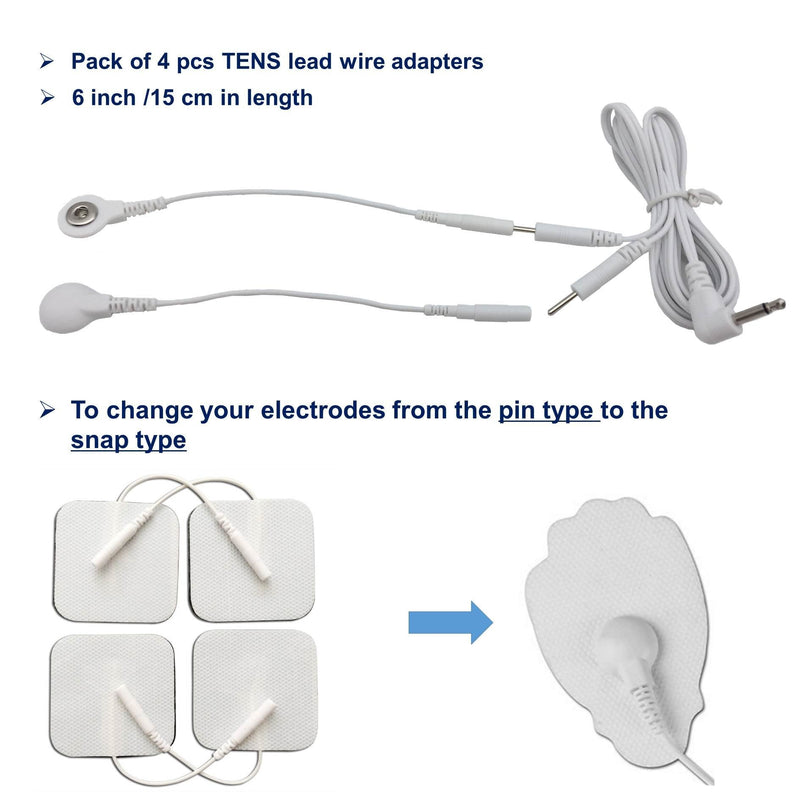 [Australia - AusPower] - Electrodes Cable Lead Wires Converter for Electric Massager 