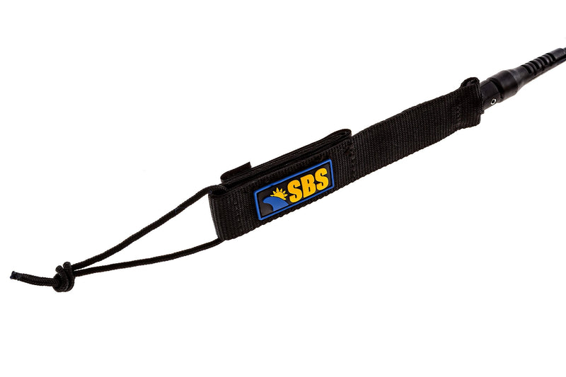 [Australia - AusPower] - Santa Barbara Surfing SBS 10' Coiled SUP Leash - Guaranteed for Life - Premium Design for Flat & Open Water Stand Up Paddle Board Black 10ft 