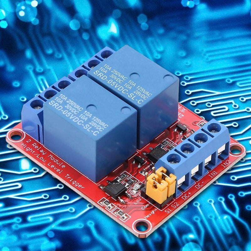 [Australia - AusPower] - 2 Channel Relay Module Relay Board Expansion Board with Optocoupler Isolation High and Low Level Triggerfor 5V/12V/24V(24V) 