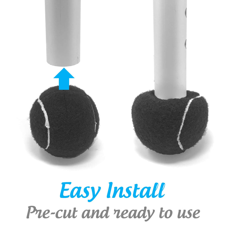 [Australia - AusPower] - Top Glides Precut Walker Tennis Ball Glides (Black) Black 
