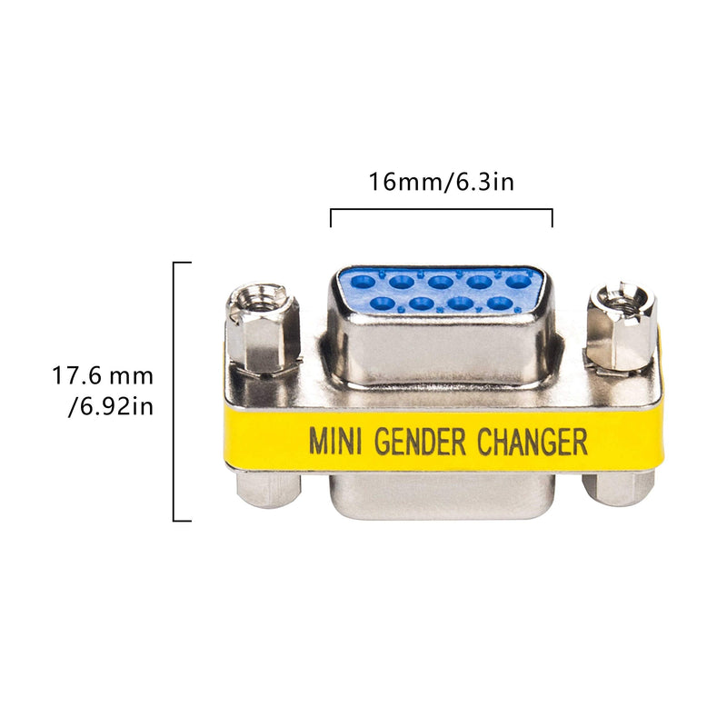 [Australia - AusPower] - DriverGenius RD232F2F DB9 Serial RS232 COM Gender Changer - for USB to RS232 Serial Cable Adapter (Female/Female) F/F 