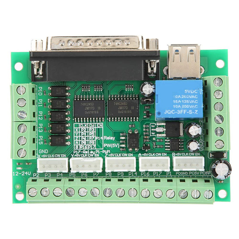 [Australia - AusPower] - Stepper Motor Interface Board, MACH3 5 Axis USB Interface Breakout Board CNC Breakout Board for CNC Stepper Motor 