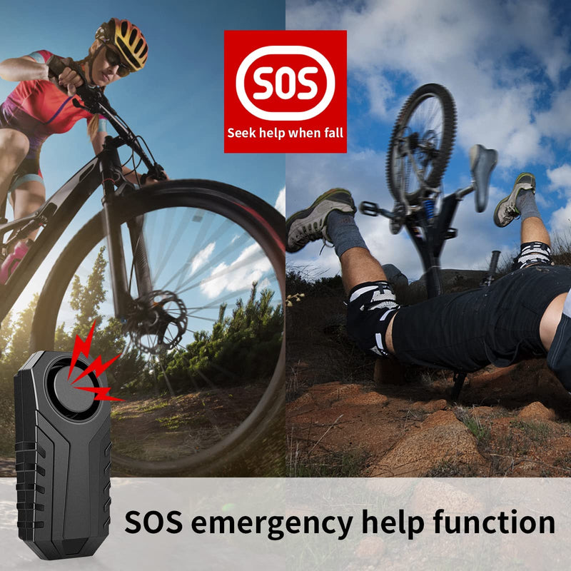 [Australia - AusPower] - Cruxer Bike Alarm with Remote, Wireless Vibration Motion Sensor Motorcycle Alarm,Anti-Theft Bicycle Alarm System Loud 113dB Burglar Vehicle Accessories for Mountain Bike Electric Scooter Trailer 