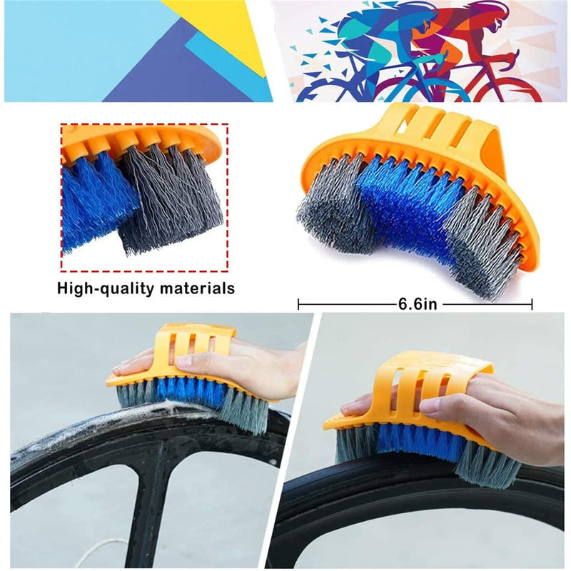 [Australia - AusPower] - focopot Bike Cleaning Kit (9pcs), Including Chain Cleaner for Cycling ,Bicycle Clean Brush Tools for Mountain/MT/Road/BMX Bike 