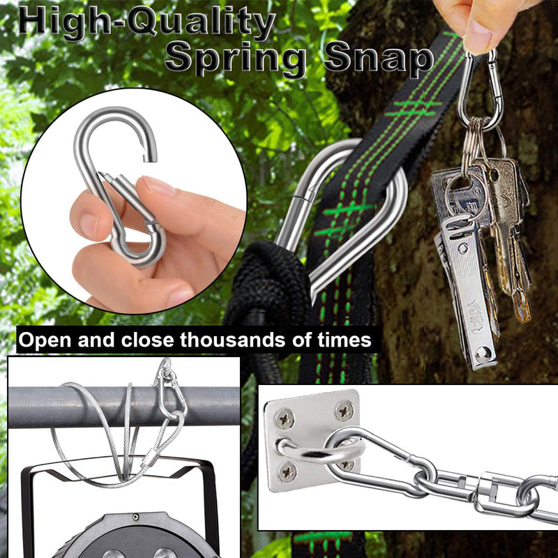 [Australia - AusPower] - Spring Snap Hook, Lsqurel 304 Stainless Steel Spring Clip Keychain Heavy Duty Quick Link for Camping Hiking Traveling Fishing (1.57inch, 10) 1.57inch 