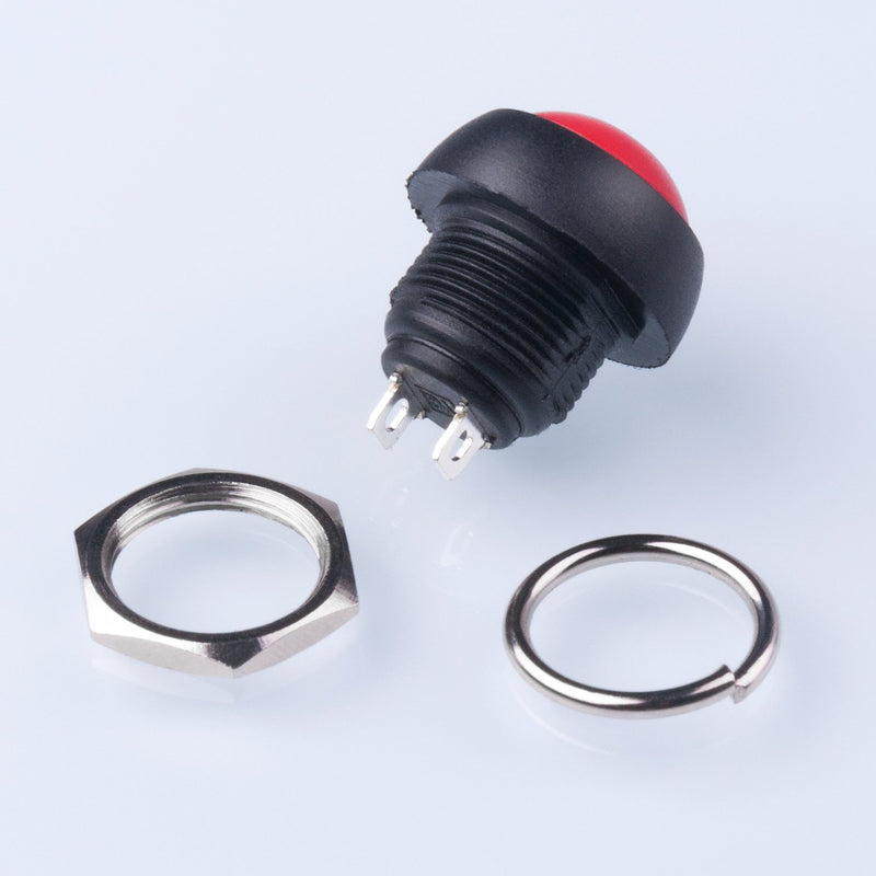 [Australia - AusPower] - 12MM Waterproof Momentary Push Button Switch 15PCS ON- OFF Switch (5 Colors) 